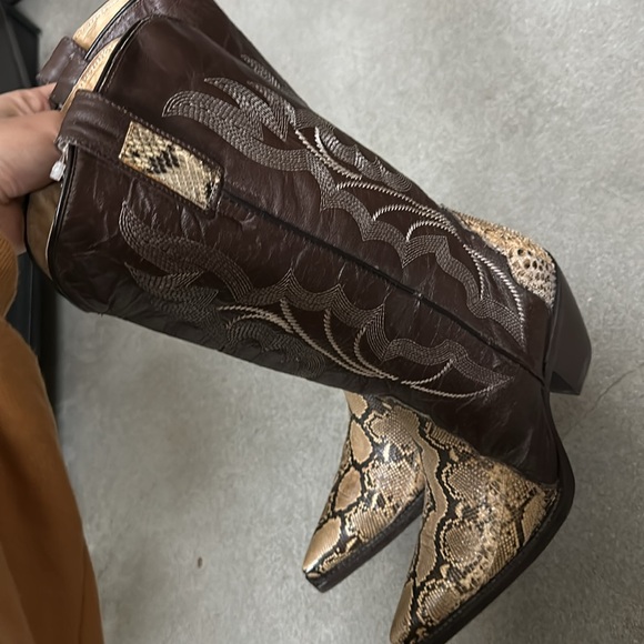 Leather cowboy boots - Picture 3 of 7